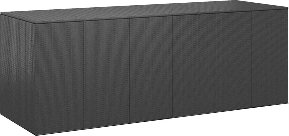 Vidaxl Tuinbox 291x100,5x104 Cm Polyetheen Rattan - Zwart