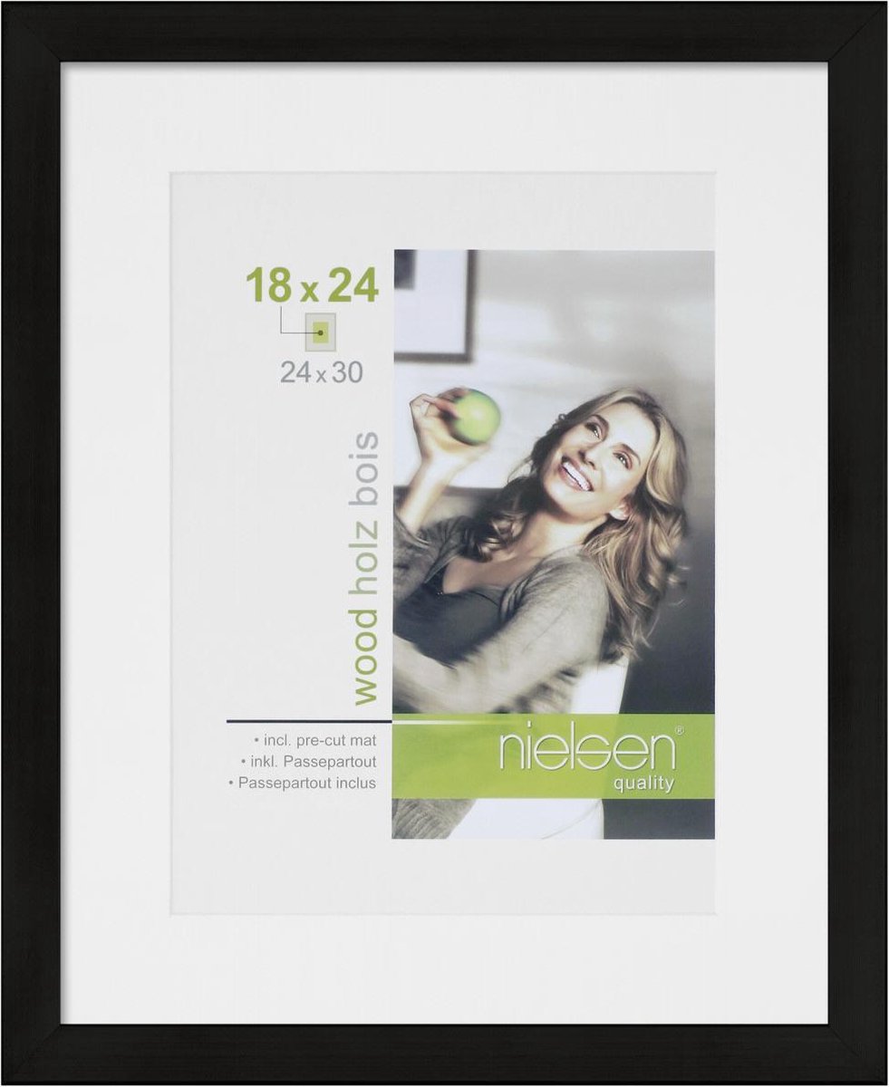 Nielsen Fotolijst Apollon Passe-partout 18 X 24/24 X 30 Hout - Zwart