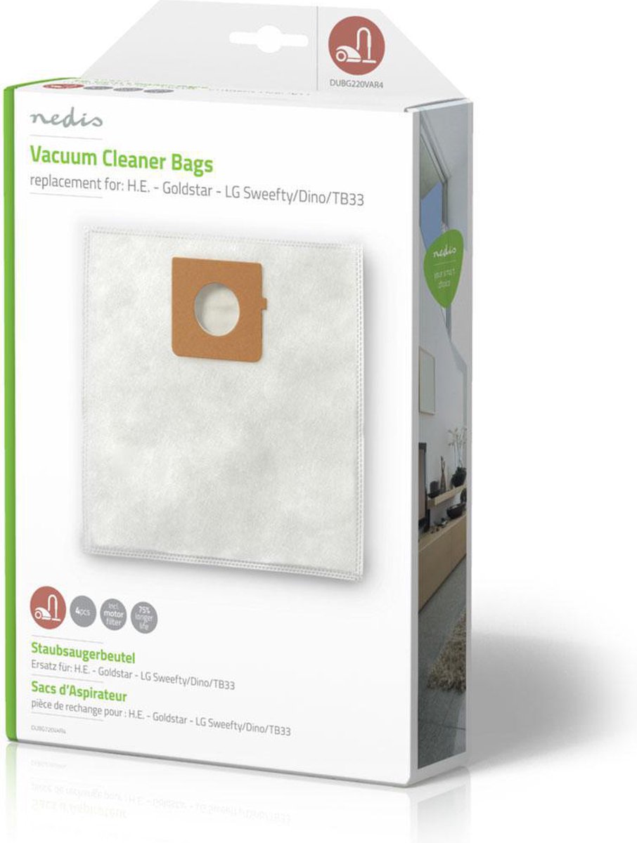 Nedis Stofzuigerzak - Dubg220var4 - - Wit