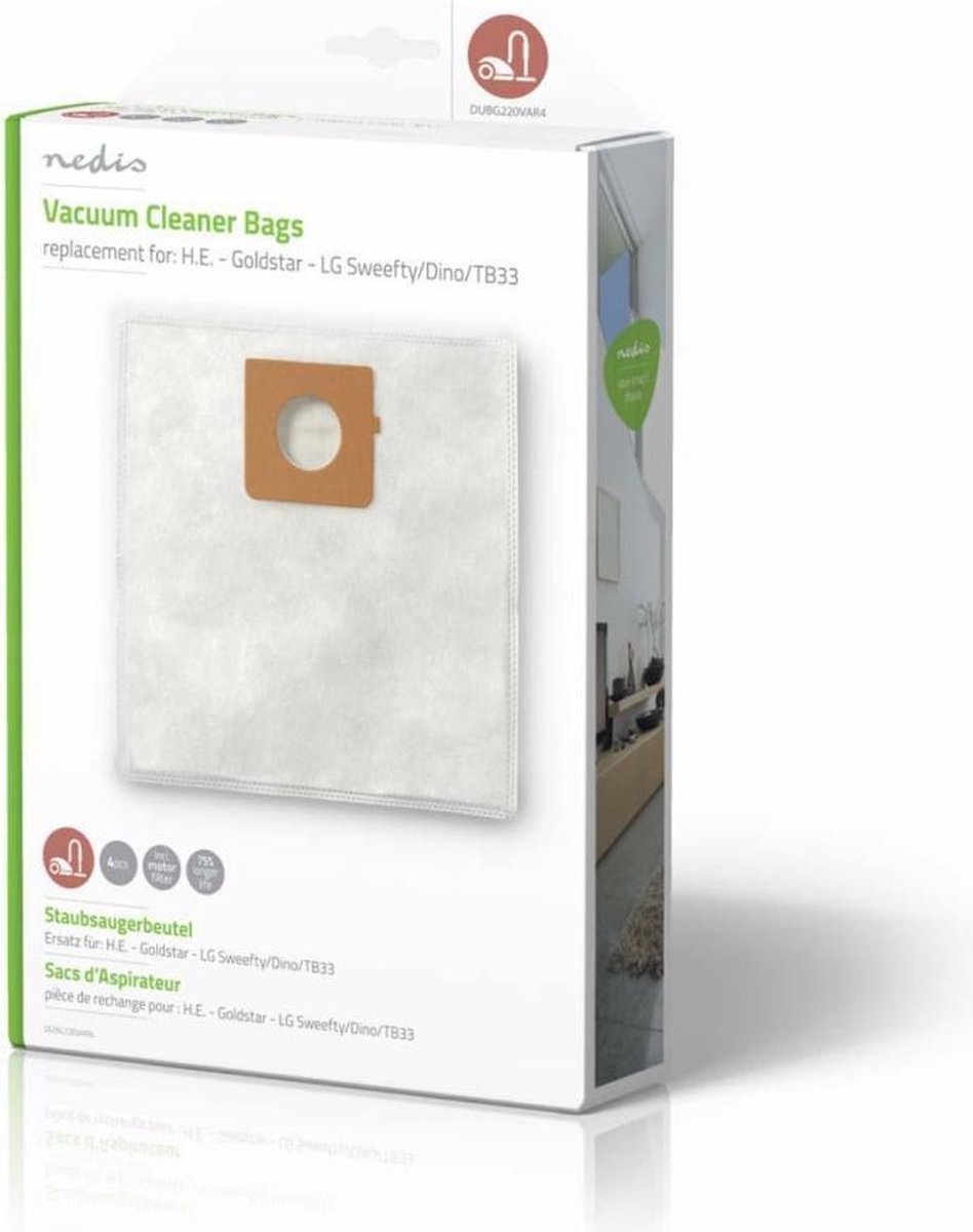 Nedis Stofzuigerzak - Dubg220var4 - - Wit