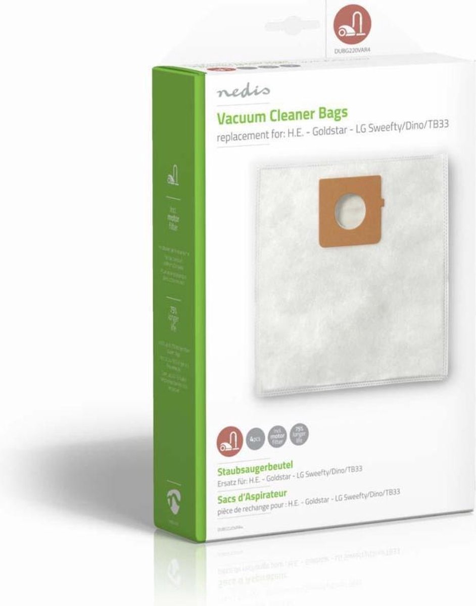 Nedis Stofzuigerzak - Dubg220var4 - - Wit