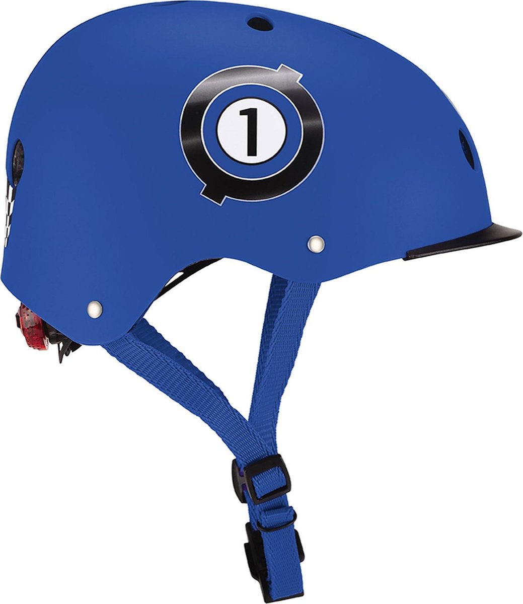 Globber Helm Elite Lights Maat 48/53 Cm - Blauw