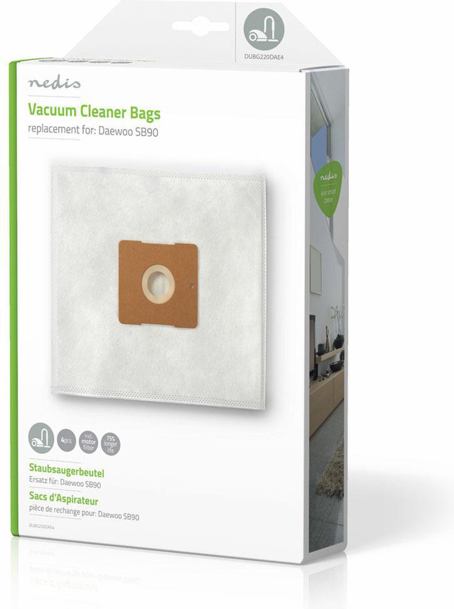 Nedis Stofzuigerzak - Dubg220dae4 - - Wit