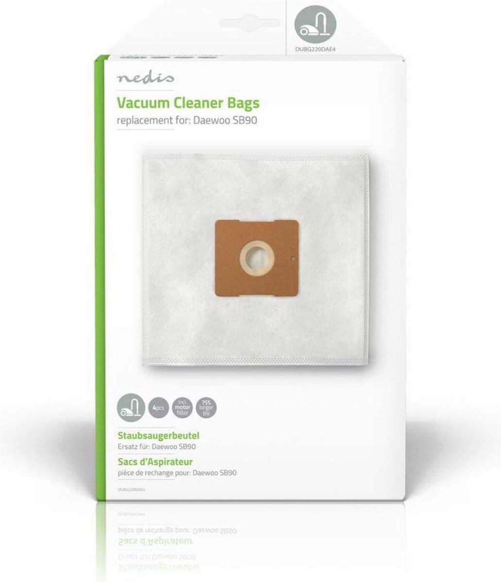 Nedis Stofzuigerzak - Dubg220dae4 - - Wit