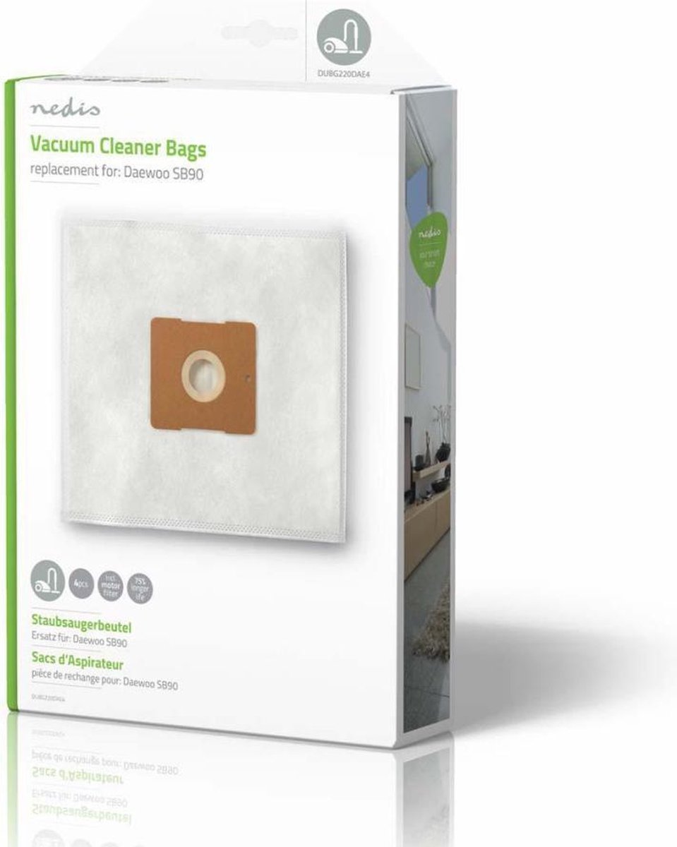 Nedis Stofzuigerzak - Dubg220dae4 - - Wit