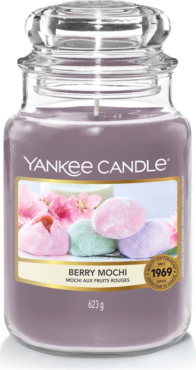 Yankee Candle Geurkaars Large Berry Mochi - 17 Cm / ø 11 Cm - Paars