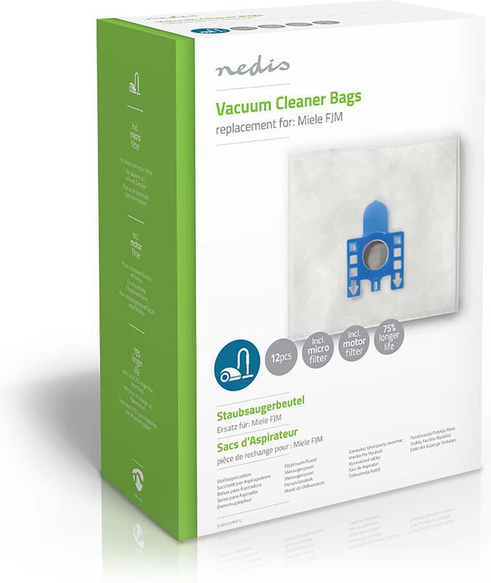 Nedis Stofzuigerzak - Dubg220mie12 - - Wit