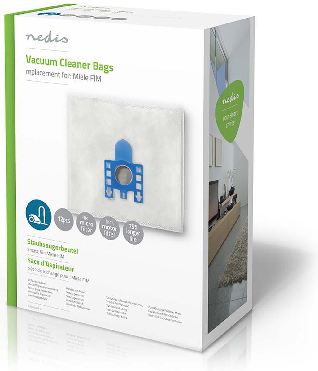 Nedis Stofzuigerzak - Dubg220mie12 - - Wit