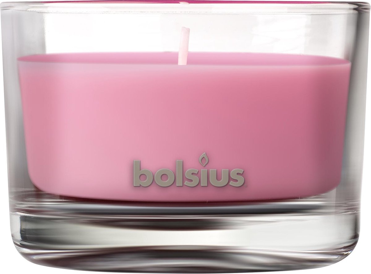 Bolsius Geurkaars True Scents Magnolia 9,2 Cm Glas/wax - Roze