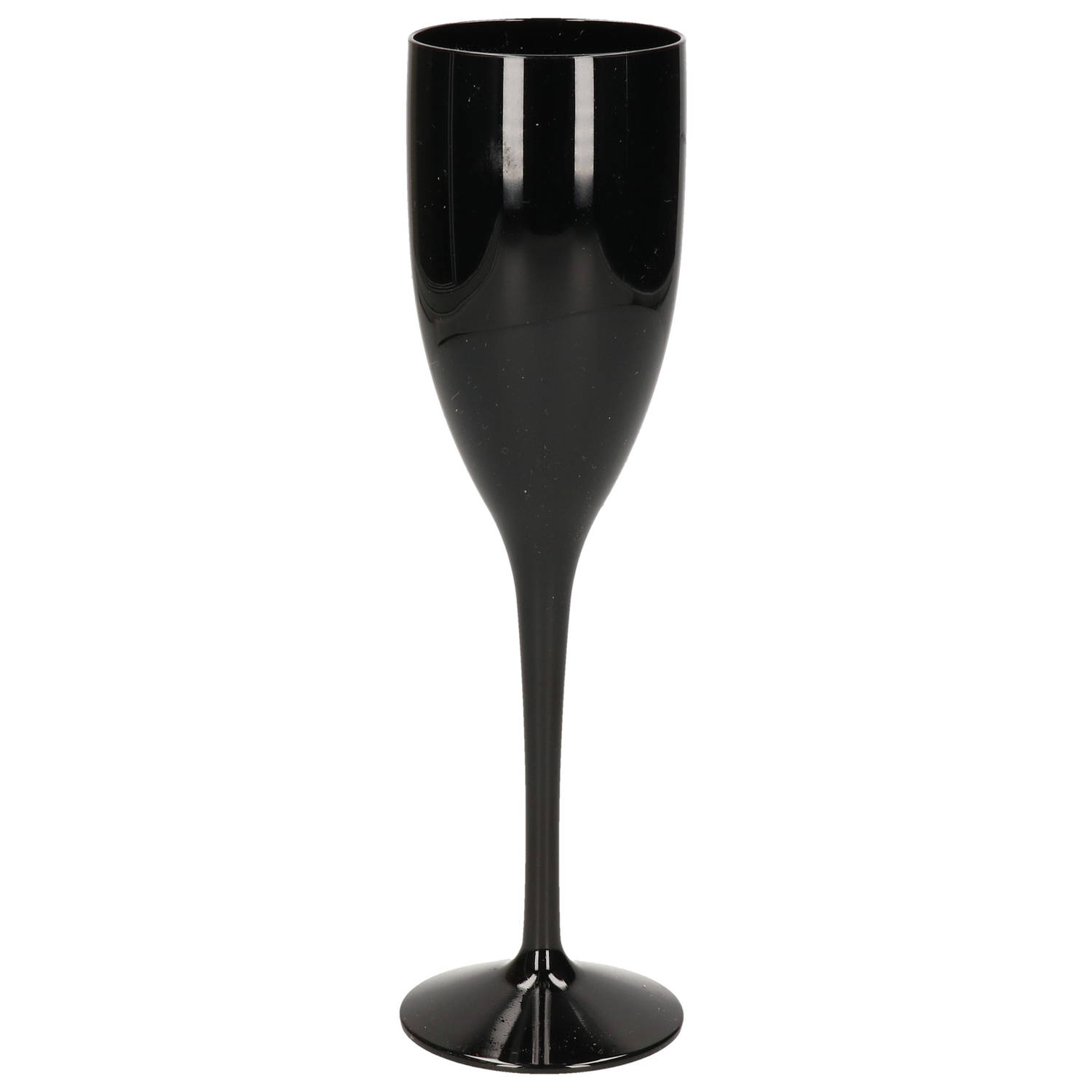 Onbreekbaar Champagne/prosecco Flute Glas Kunststof 15 Cl/150 Ml - Champagneglazen - Zwart