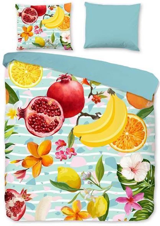 Good Morning Fruities Dekbedovertrek - 2-persoons (200x200/220 Cm + 2 Slopen) - Katoen - Multi