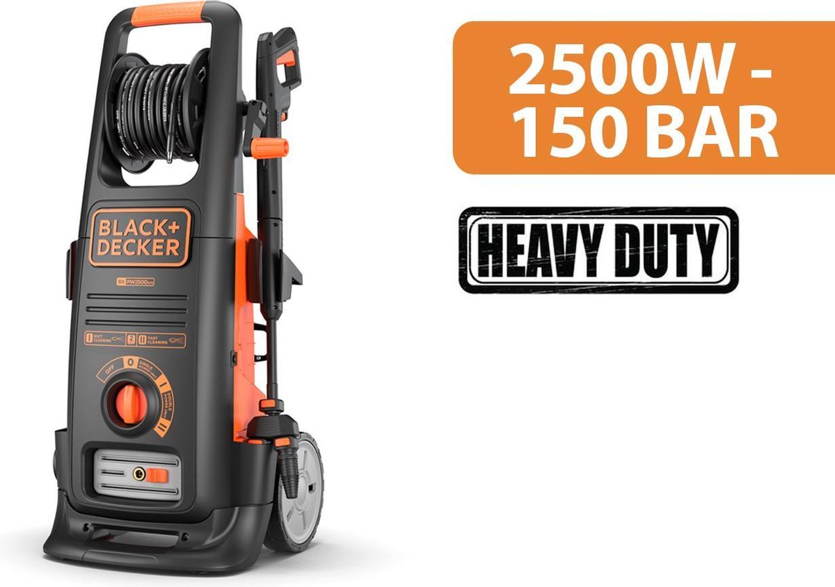 Black+decker Hogedrukreiniger - Bxpw2500dts - 2,5kw - 150 Bar - Slang 8m