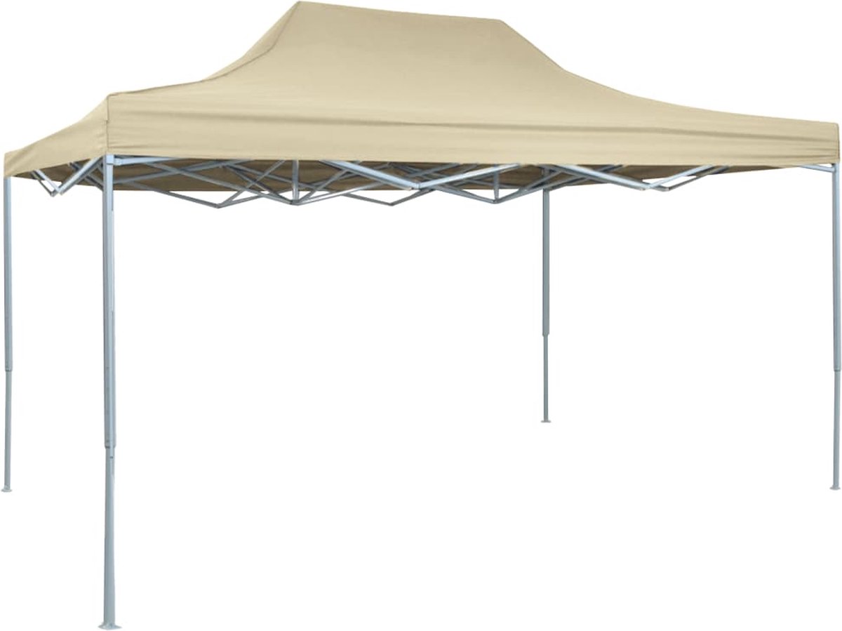 Vidaxl Partytent Inklapbaar 3x4 M Staal Crème