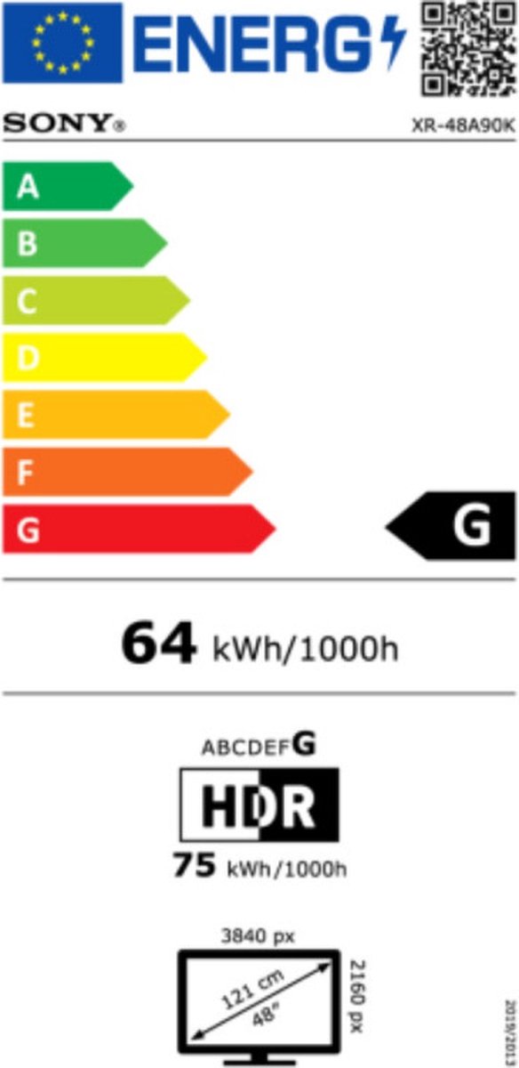 Sony Bravia OLED XR-48A90K (2022) - Zwart