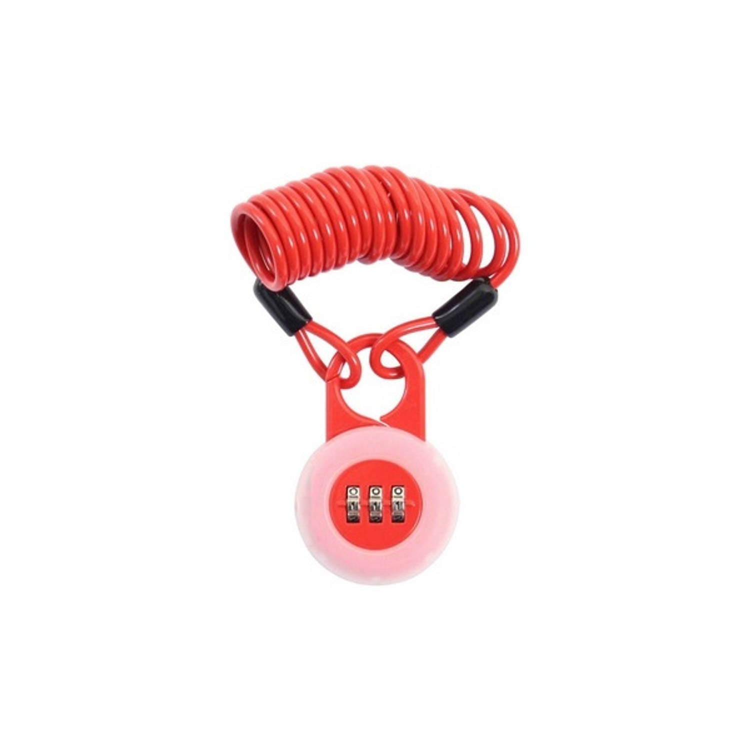 Cycle Tech Spiraalslot Cijfercombinatie 1200 / 3 Mm - Rood