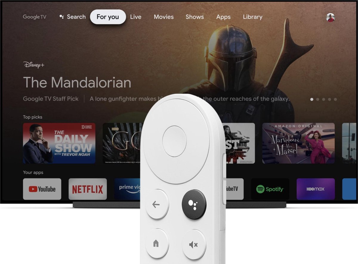 Google Chromecast met TV - - Wit