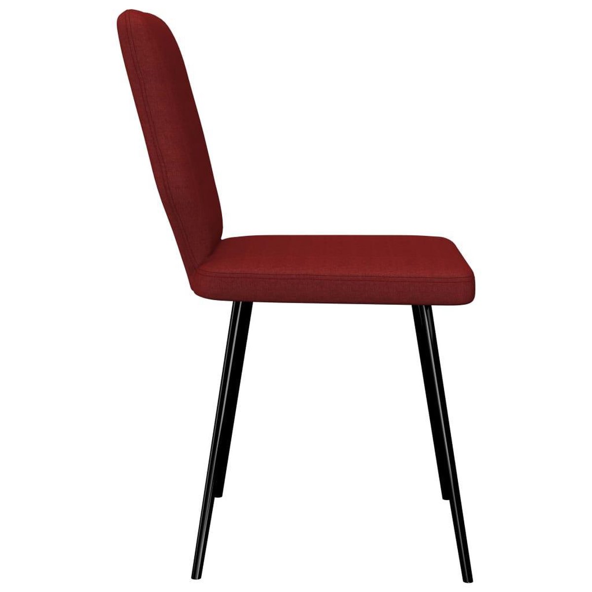 Vidaxl Eetkamerstoelen 4 St Stof Wijn - Rood