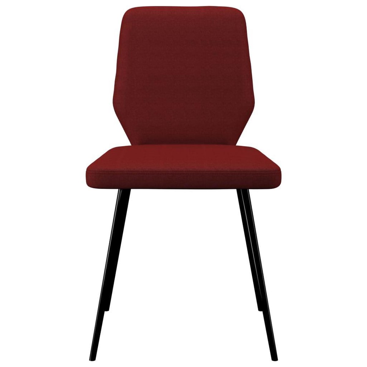 Vidaxl Eetkamerstoelen 4 St Stof Wijn - Rood