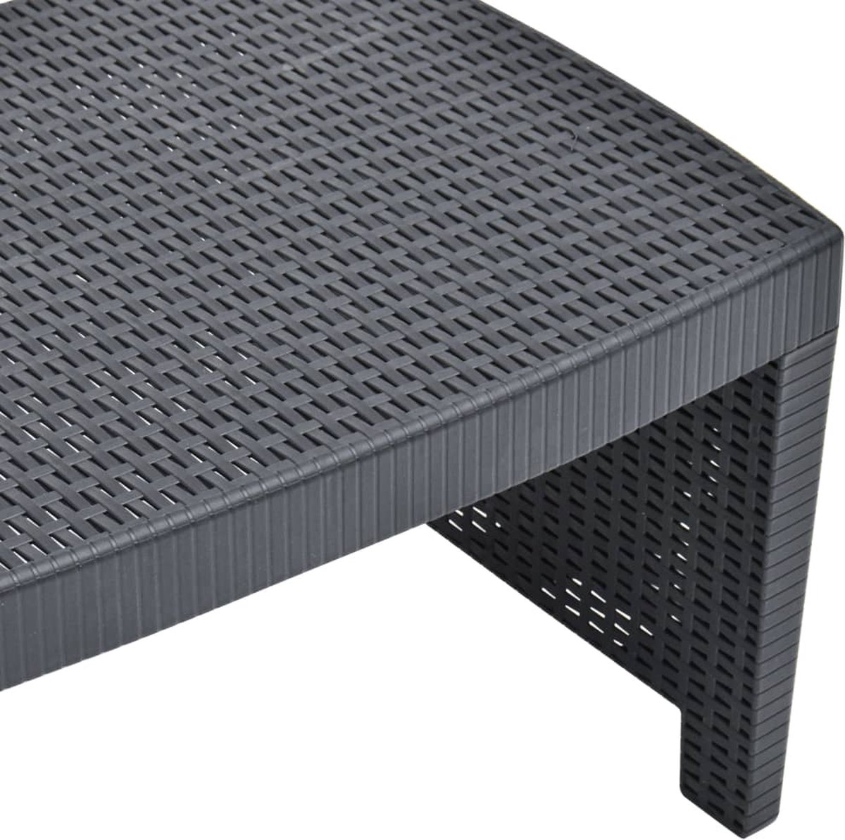 Vidaxl 3-delige Loungeset Kunststof Antraciet - Grijs