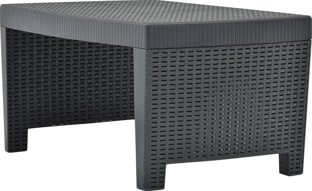 Vidaxl 3-delige Loungeset Kunststof Antraciet - Grijs