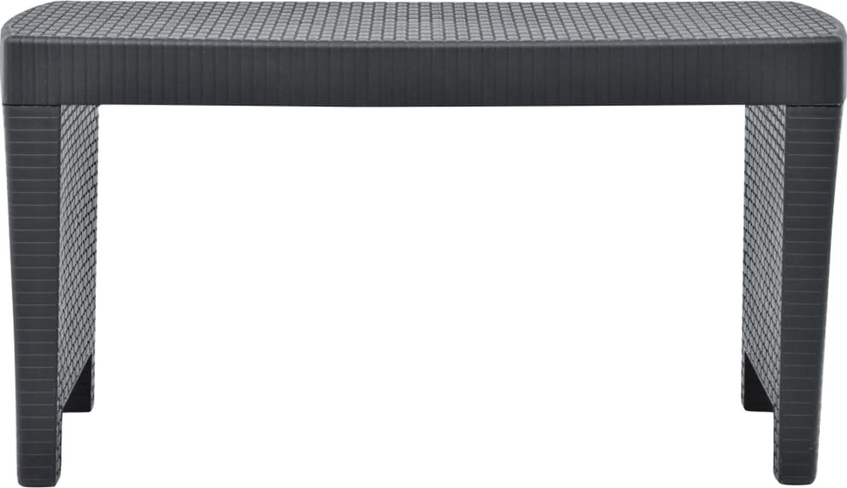 Vidaxl 3-delige Loungeset Kunststof Antraciet - Grijs