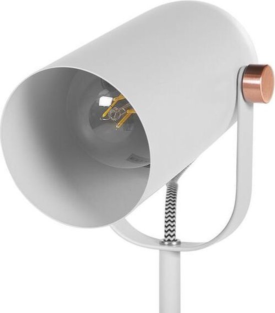 Beliani Tyria Tafellamp Metaal 12 X 12 Cm - Wit