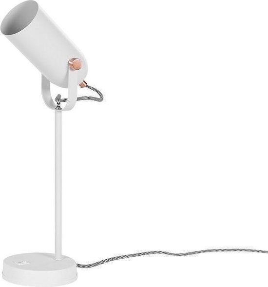 Beliani Tyria Tafellamp Metaal 12 X 12 Cm - Wit