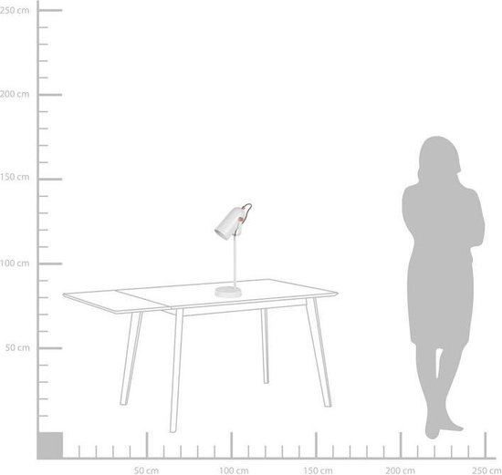 Beliani Tyria Tafellamp Metaal 12 X 12 Cm - Wit