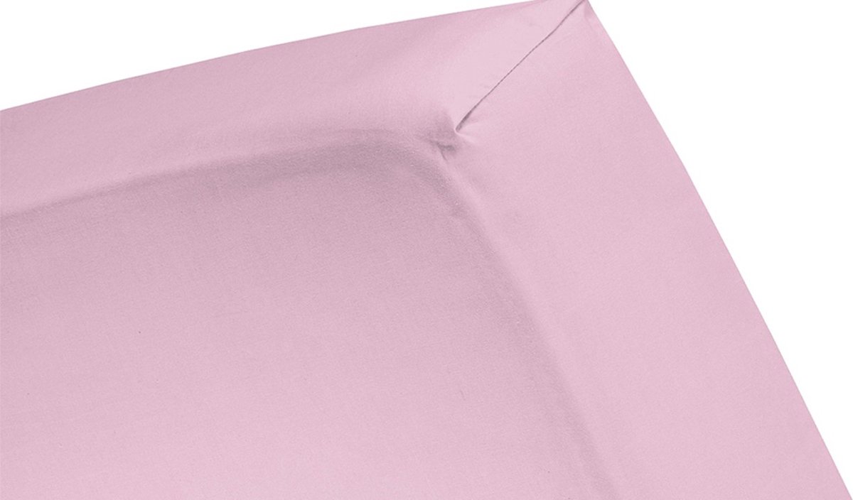 Cinderella Hoeslaken Basic Katoen 40cm Hoekhoogte - Candy 180x210cm - Roze