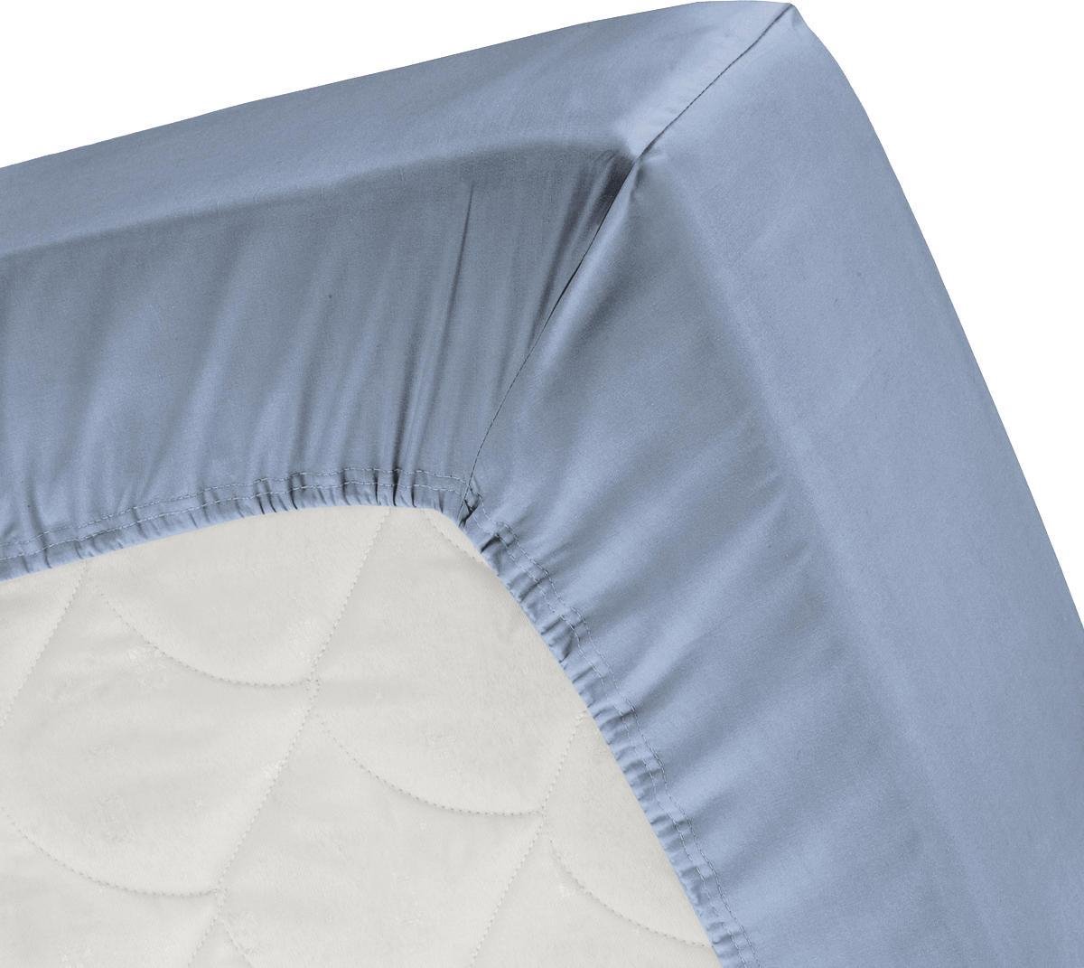 Cinderella Hoeslaken Basic Katoen 40cm Hoekhoogte - Saffier 160x200cm - Blauw