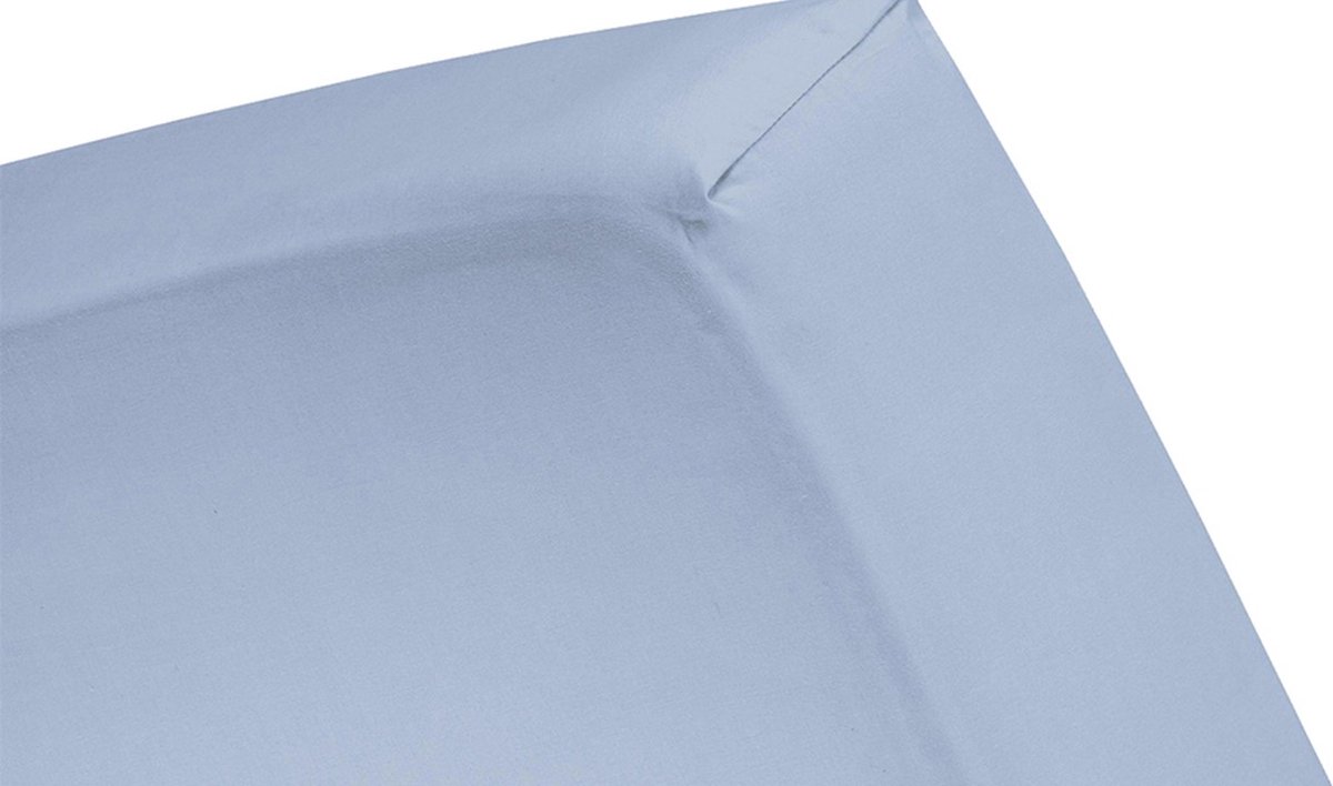 Cinderella Hoeslaken Basic Katoen 40cm Hoekhoogte - Saffier 160x200cm - Blauw