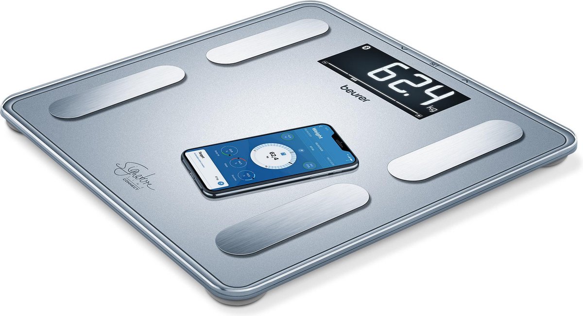 Beurer Bf405 Personenweegschaal Lichaamsanalyse Bluetooth 200kg Zilver - Silver