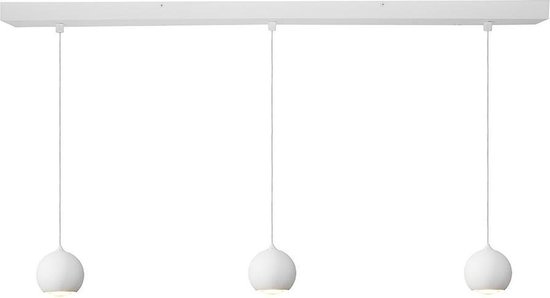 Lamponline Hanglamp Denver 3 Lichts Ø 10 Cm L 100 Cm - Wit