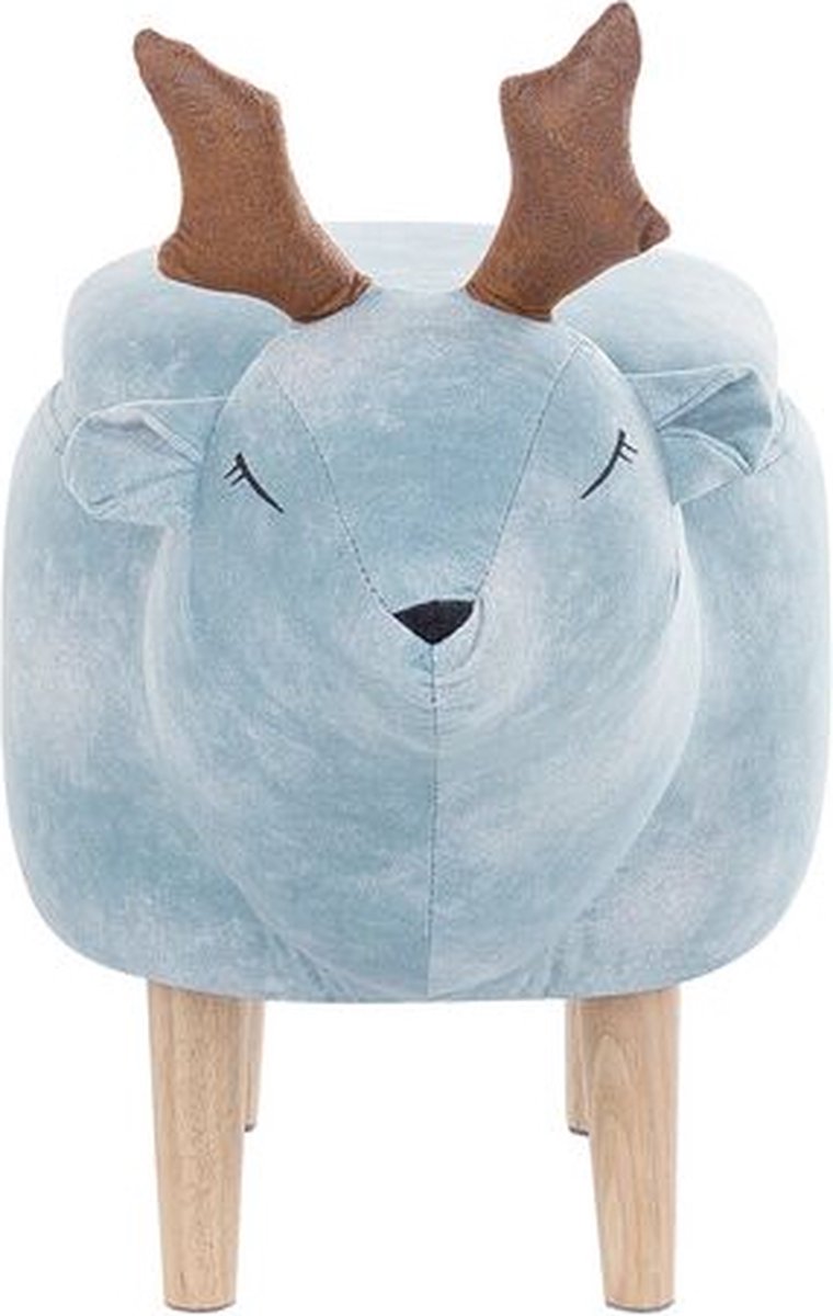 Beliani Reindeer Hocker Polyester 31 X 63 Cm - Blauw