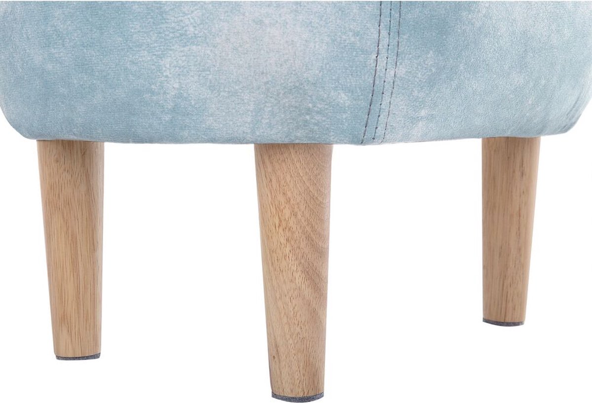 Beliani Reindeer Hocker Polyester 31 X 63 Cm - Blauw