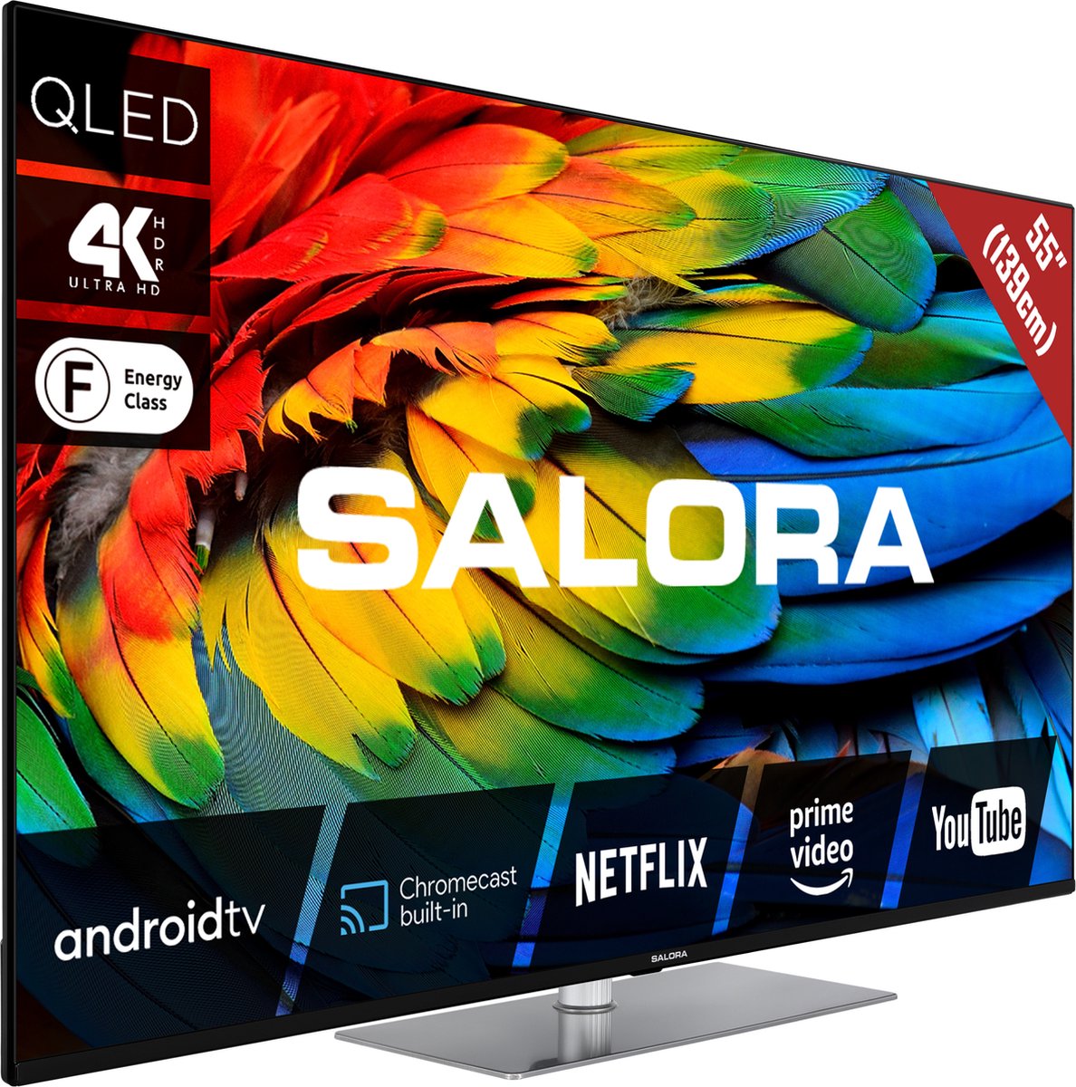 Salora 55QLED440A 4K LED TV - Zwart