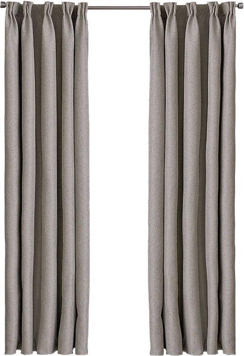 Larson Premium - Premium Gordijn - Luxury Home Edition - Met Haken - 3m X 2.7m - - Beige