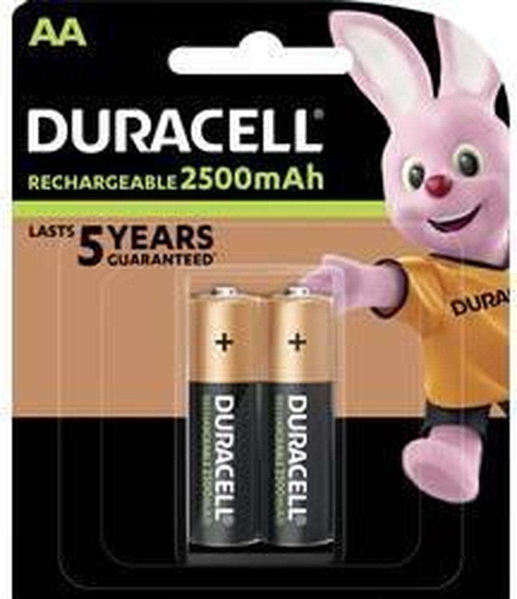 Duracell Rechargeable Stay Charged Aa/hr6 2500mah Blister 2