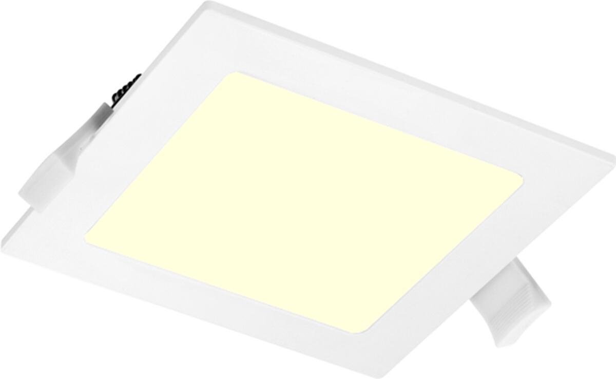 BES LED Led Downlight Slim Pro - Aigi Suno - Inbouw Vierkant 9w - Warm 3000k - Mat - Kunststof - Wit