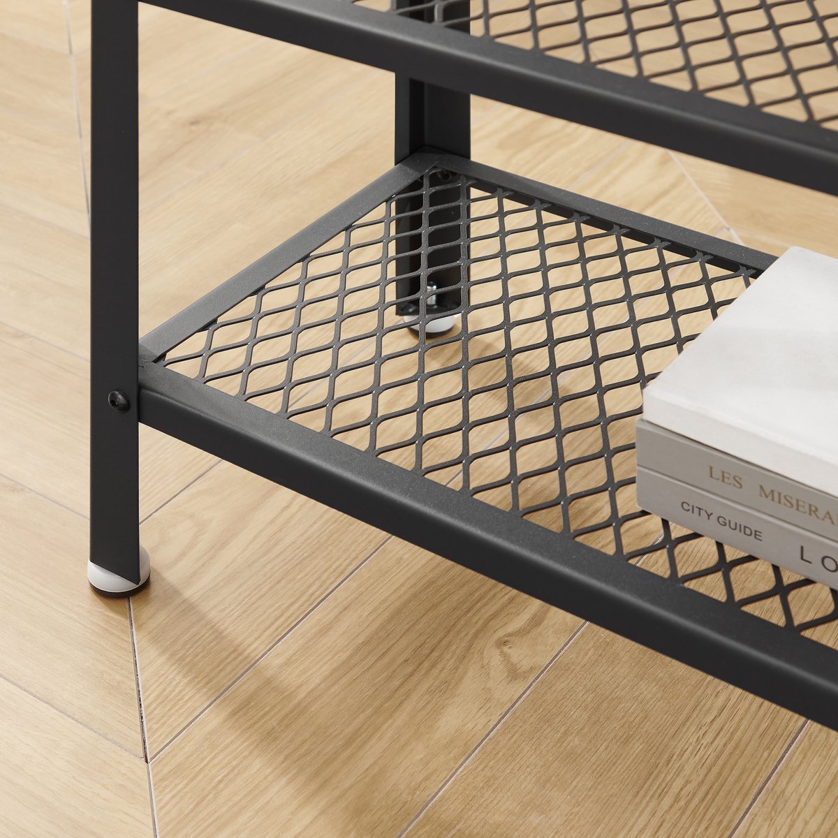 O'Daddy Wandtafel - Sidetable Met 2 Gaasplanken - 60x30x60cm - Mango - Geel