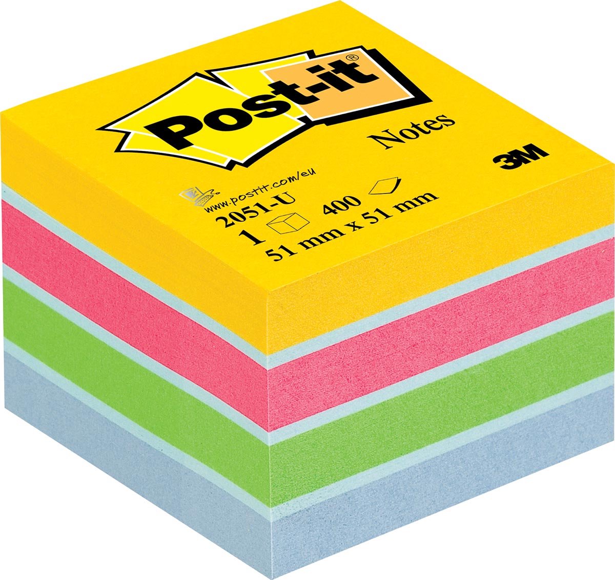 Notitieblok Post-it 51x51 Ultra/bl400v