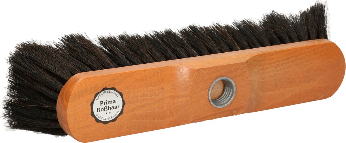 Luxe Bezemset/zilver Van Metaal Inclusief Telescoopsteel 200 Cm Voor Binnen - Bezem - Bruin