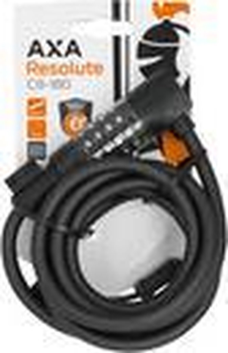 AXA Kabelslot Resolute 8-180 - Ø8 / 1800 Mm - Zwart