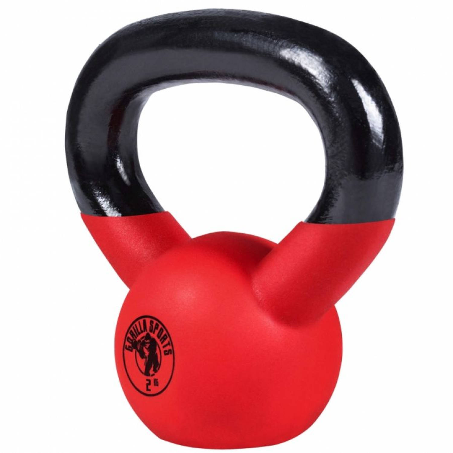 Gorilla Sports Kettlebell - Gietijzer (Rubber Coating) - 2 Kg