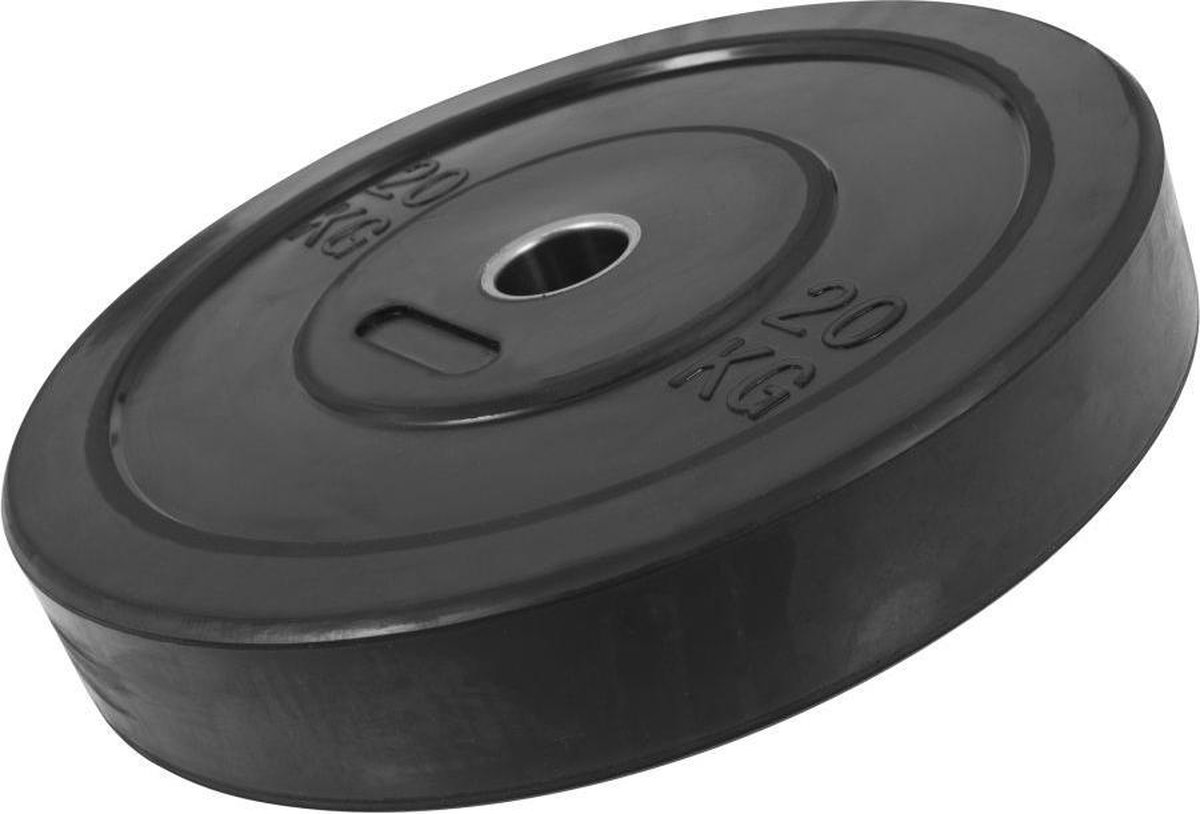 Gorilla Sports Bumper Plate - Halterschijf - 20 Kg - Rubber - 50 Mm