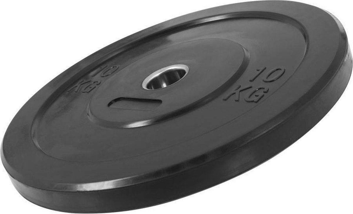 Gorilla Sports Bumper Plate - Halterschijf - 10 Kg - Rubber - 50 Mm