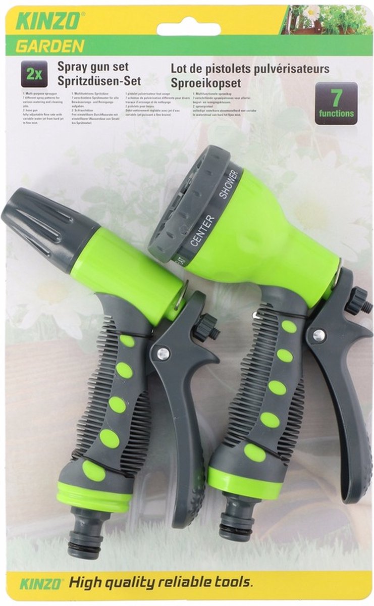 Tuinslang Set 25 Meter Inclusief 2 Stuks Opzetstukken / Sproeikoppen En Tuinslang Houder - Tuinsproeier Set 4-delig