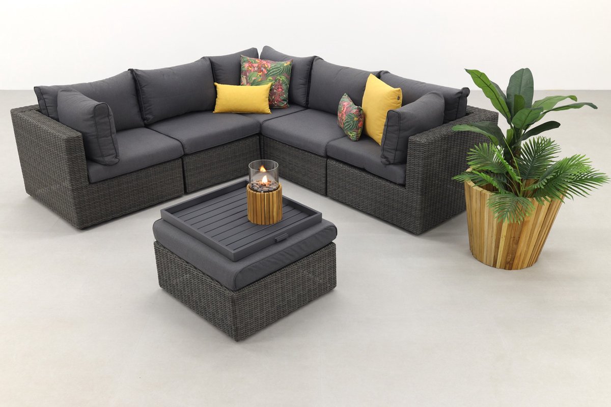 SUNS Loungeset Garda - Antraciet - Grijs