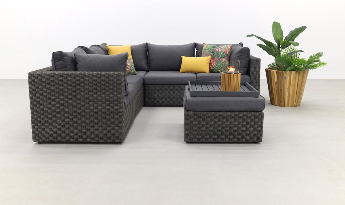 SUNS Loungeset Garda - Antraciet - Grijs