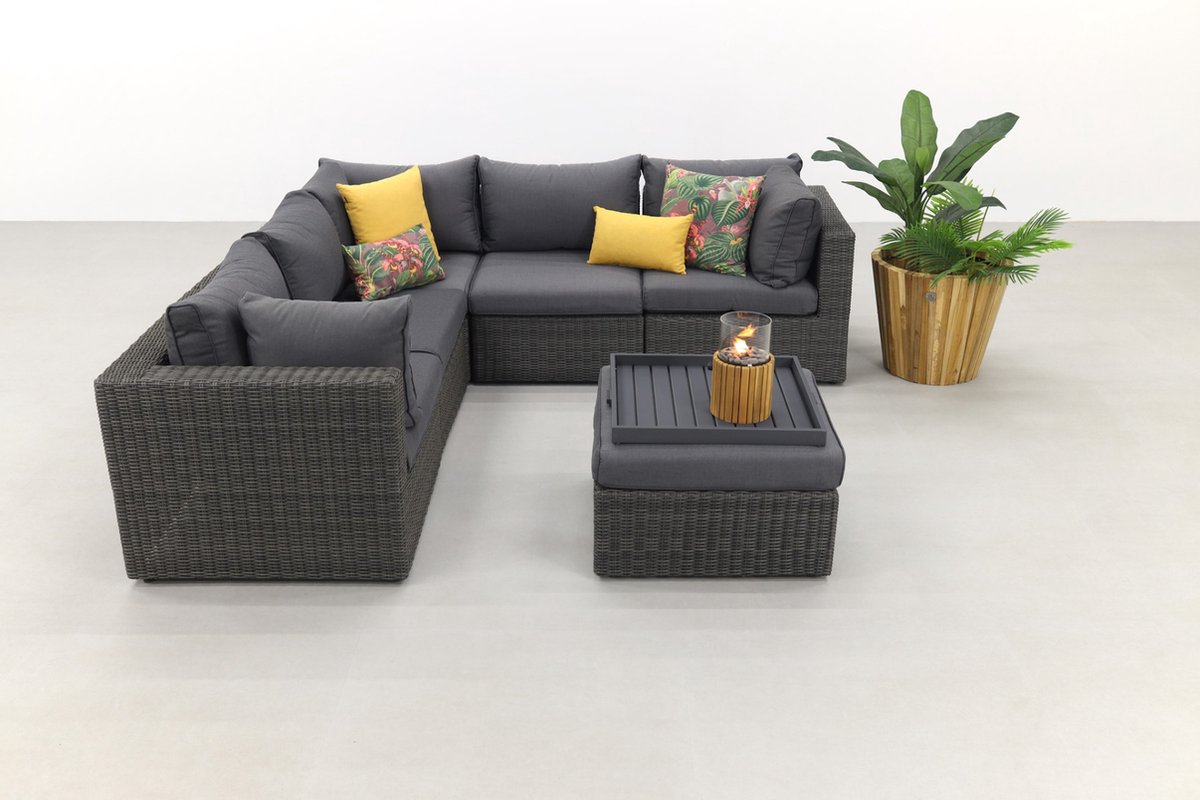 SUNS Loungeset Garda - Antraciet - Grijs